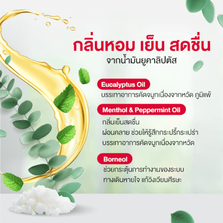 ยาดมน้ำ เซียงเพียว กลิ่นยูคาลิปตัส ชนิดลูกกลิ้ง 3 ซีซี (จำนวน 12 ชิ้น)_6